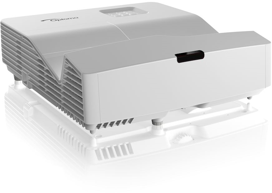 Proyector Optoma HD35UST 100" a tan sólo 30 centímetros de la pared