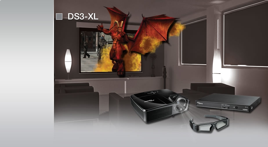Optoma DS3-XL Pack Proyector/Gafa/3D-XL + PANTALLA 84" 16:9 DS-9084PMG