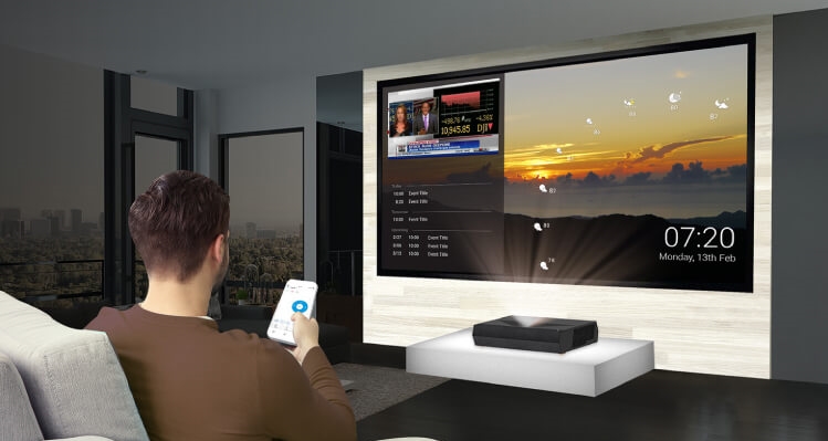 Proyector Optoma UHZ65UST consigue una patanlla de 100" + Pantalla ALR101