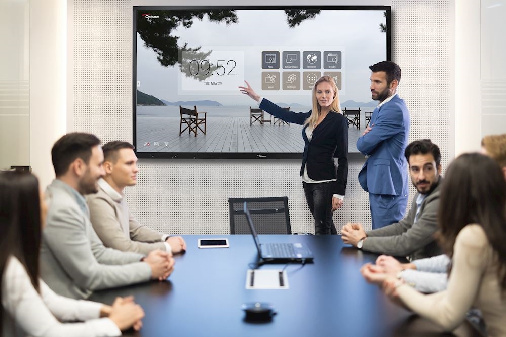 Panel profesional 4k interactivo Optoma OP751RK+ de 75" incluye soporte pared