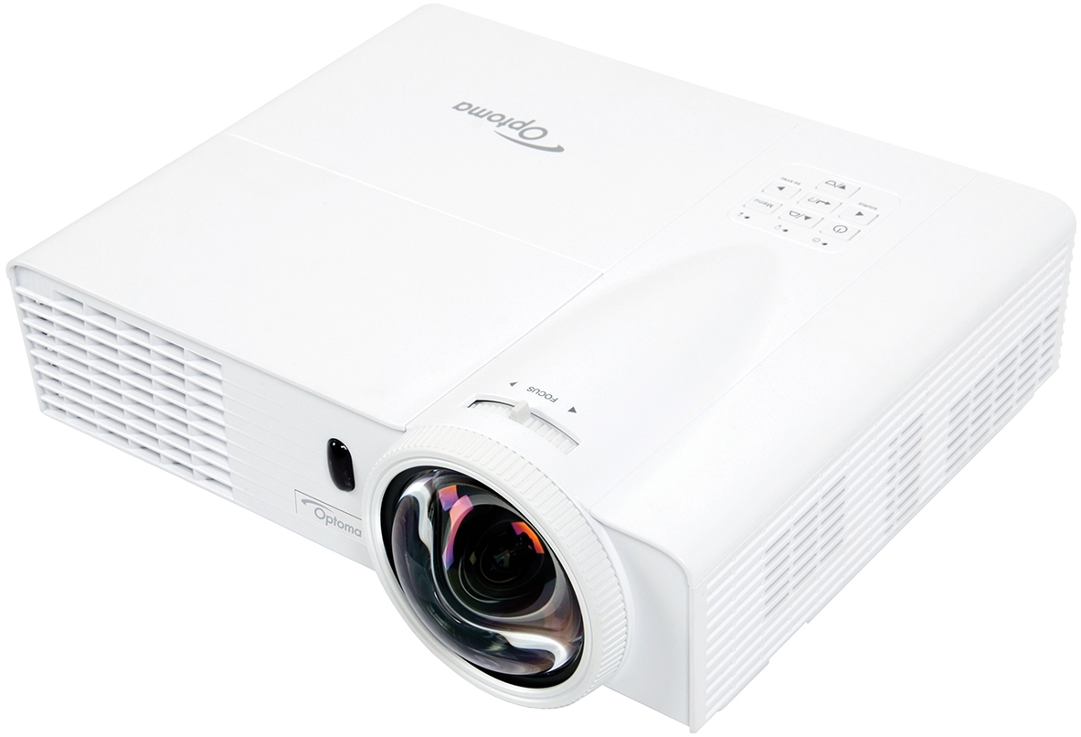 Proyector Optoma GT1070xe Lente corta 0.49:1 sin Zoom en FullHD 3D pantalla de 100" en 1m, Modo Gaming + Pantalla DS-1123