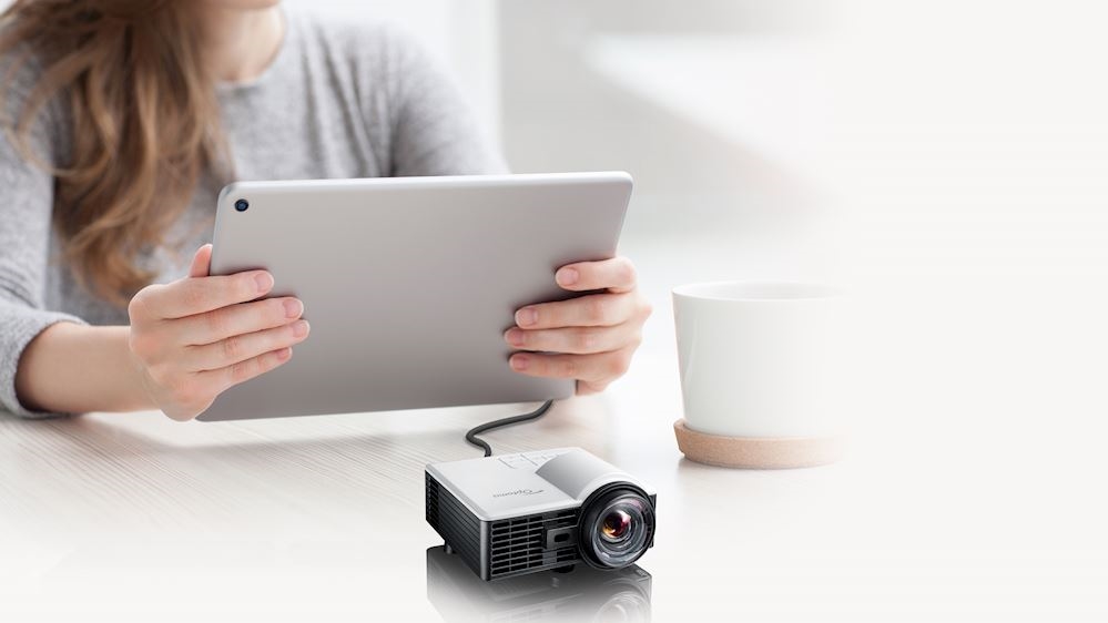 Proyector Optoma ML1050ST+ Perfecto para reuniones, presentaciones o películas sobre la marcha + Lámpara