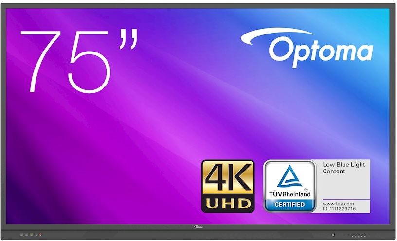 Panel profesional 4k interactivo de 75" Optoma 3751RK con Android integrado