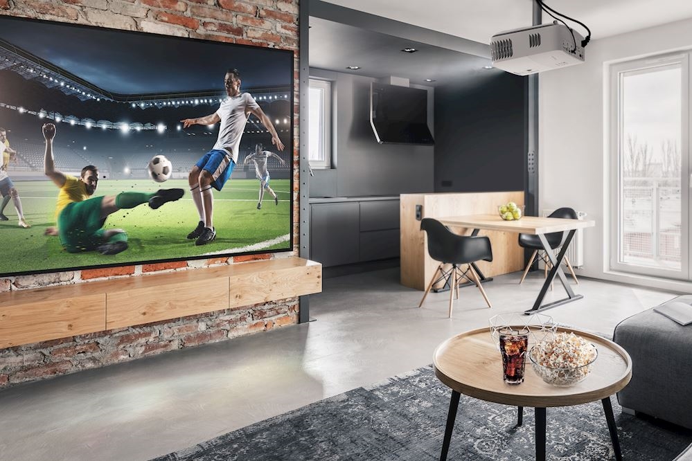 Proyector Optoma UHD35X Proyector de juegos,cine y home entertainment 4K UHD + Pantalla DS-9106MGA