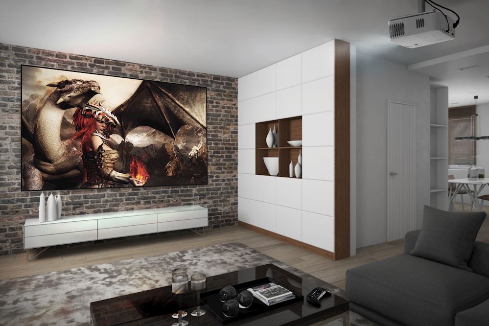 Proyector Optoma UHD35X Proyector de juegos,cine y home entertainment 4K UHD + Pantalla DS-9106MGA