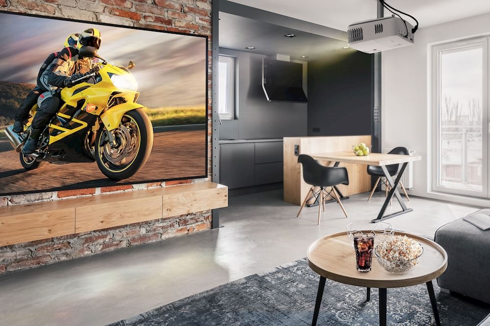 Proyector Optoma UHD35X Proyector de juegos,cine y home entertainment 4K UHD + Pantalla DS-9106MGA