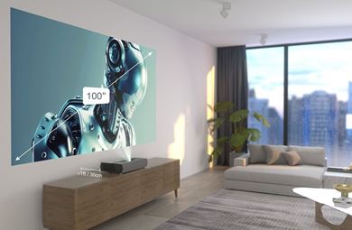 Proyector inteligente Optoma CinemaX D2-W Smart + Google 4K Proyección inteligente 4K UHD de tiro ultracorto