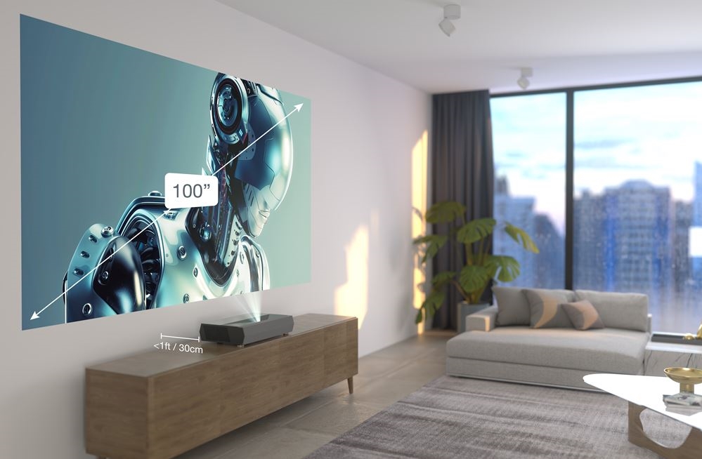Proyector inteligente Optoma CinemaX D2-B Smart + Google 4K Proyector doméstico láser de distancia ultracorta 4K UHD