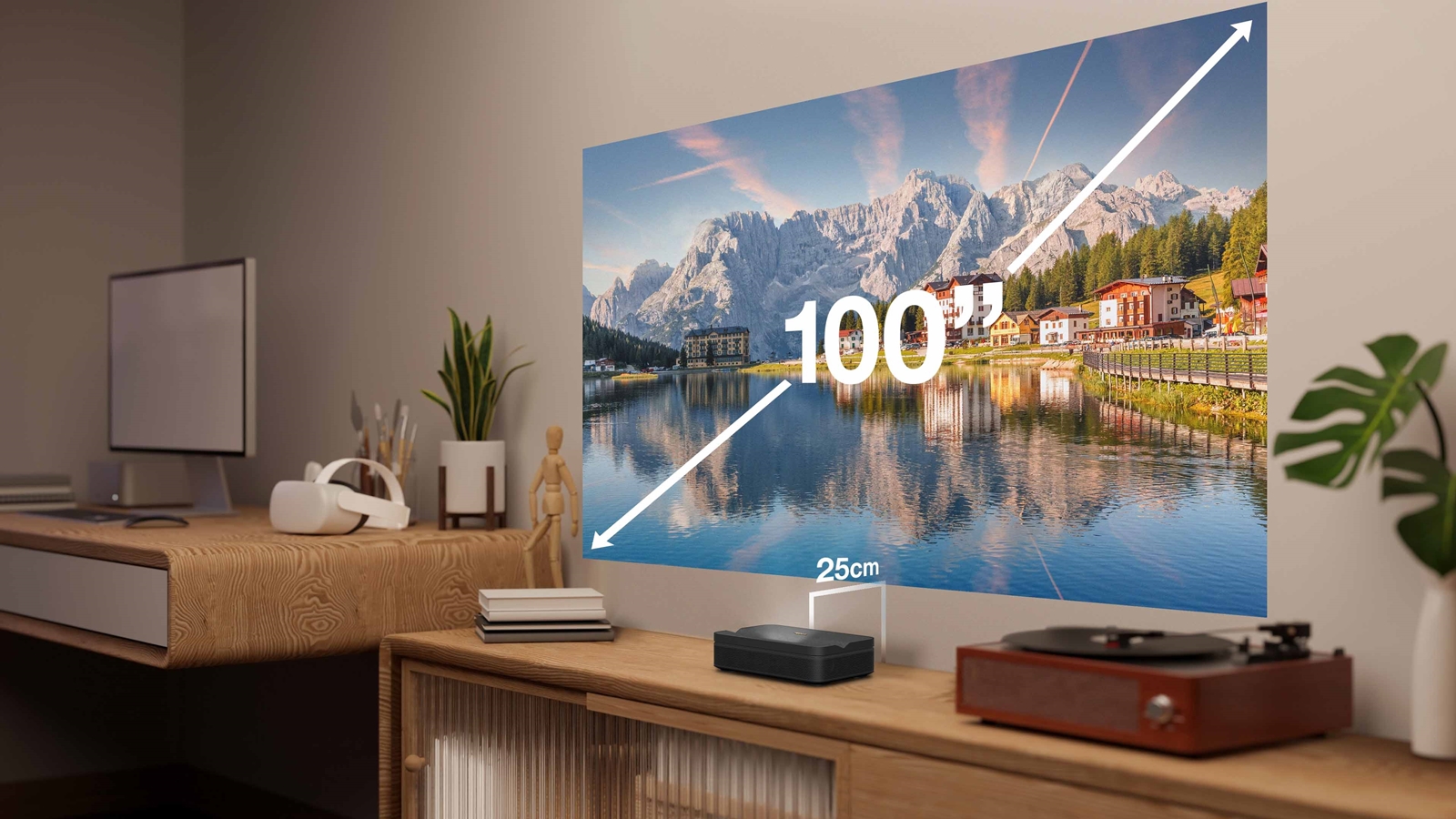 Proyector Ultracorto Optoma Photon Go Google TV, batería integrada, triple láser