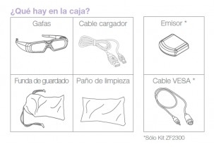 ZF2300 PACK GAFA + EMISOR Emisor más gafas ZF2300 3D para proyectores con entrada 3D Sync.